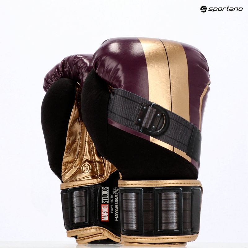 Rękawice bokserskie Hayabusa Marvel's Batroc purple/gold 26