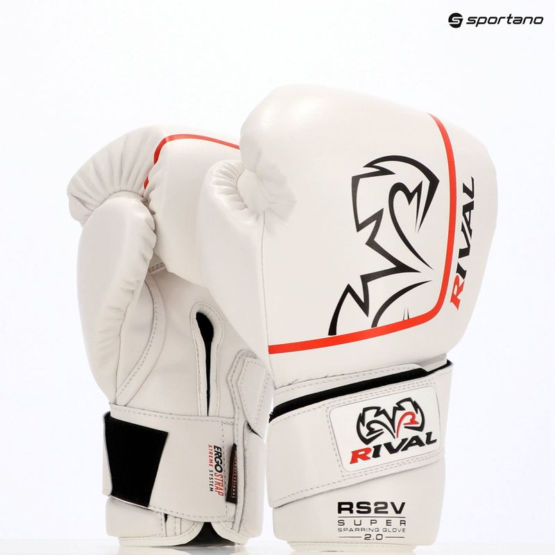 Rękawice bokserskie Rival Super Sparring 2.0 white 12