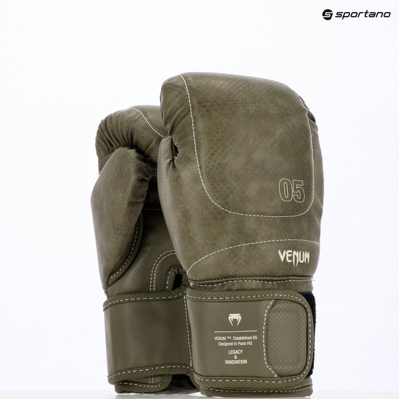 Rękawice bokserskie Venum Impact Evo Scales Boxing army green 9