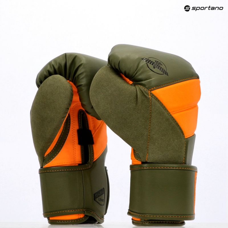 Rękawice bokserskie Hayabusa T3 green/orange 8