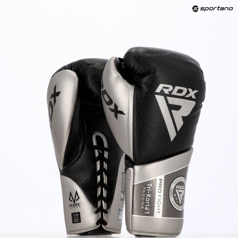 Rękawice bokserskie RDX K1 Mark Pro Fight Boxing silver 13