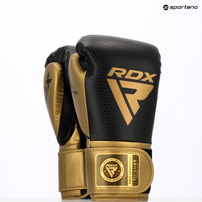 Rękawice bokserskie RDX L2 Mark Pro Sparring Boxing Hook & Loop golden 12
