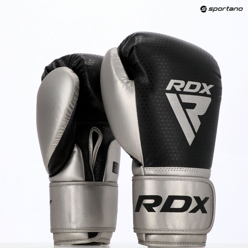 Rękawice bokserskie RDX L2 Mark Pro Sparring Boxing Hook & Loop silver 11