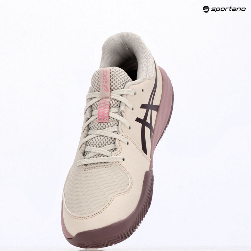 Buty do tenisa dziecięce ASICS Gel-Resolution X GS Clay soft oat/dark aubergine 9