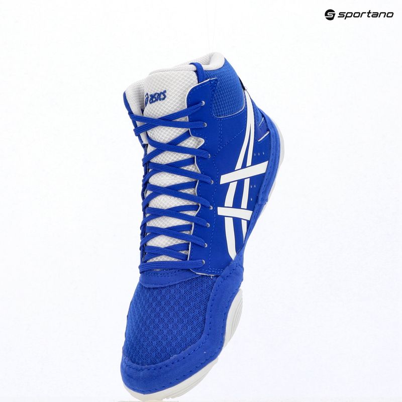 Buty zapaśnicze ASICS Snapdown 4 neon blue/white 9