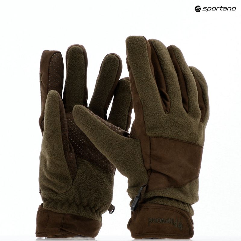 Rękawiczki męskie Pinewood Småland Hunters Extreme Fleece h.brown/suede brown 13