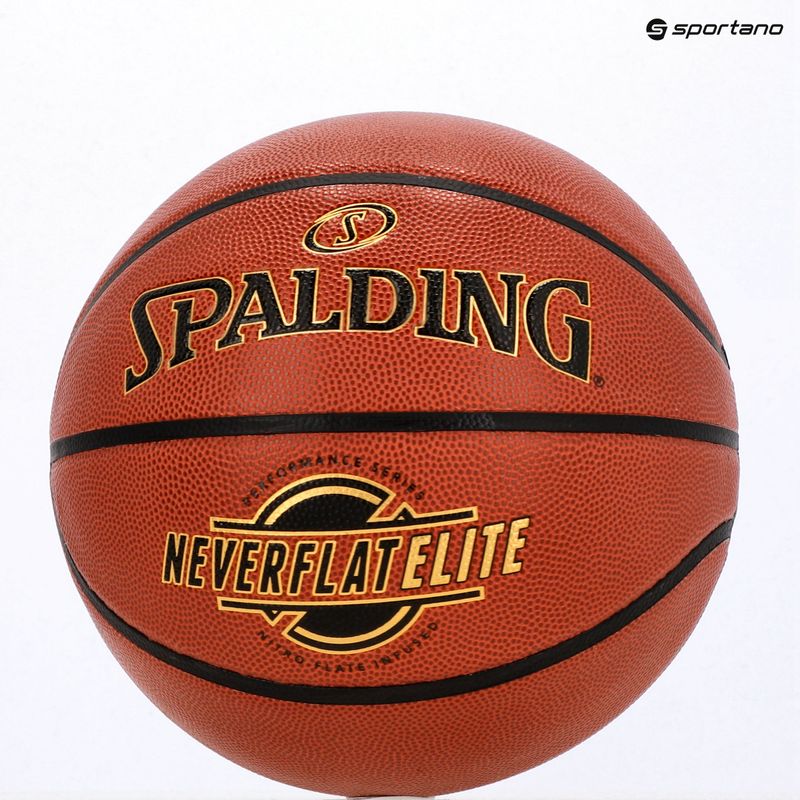 Piłka do koszykówki Spalding NeverFlat Elite pomarańczowa rozmiar 7 5