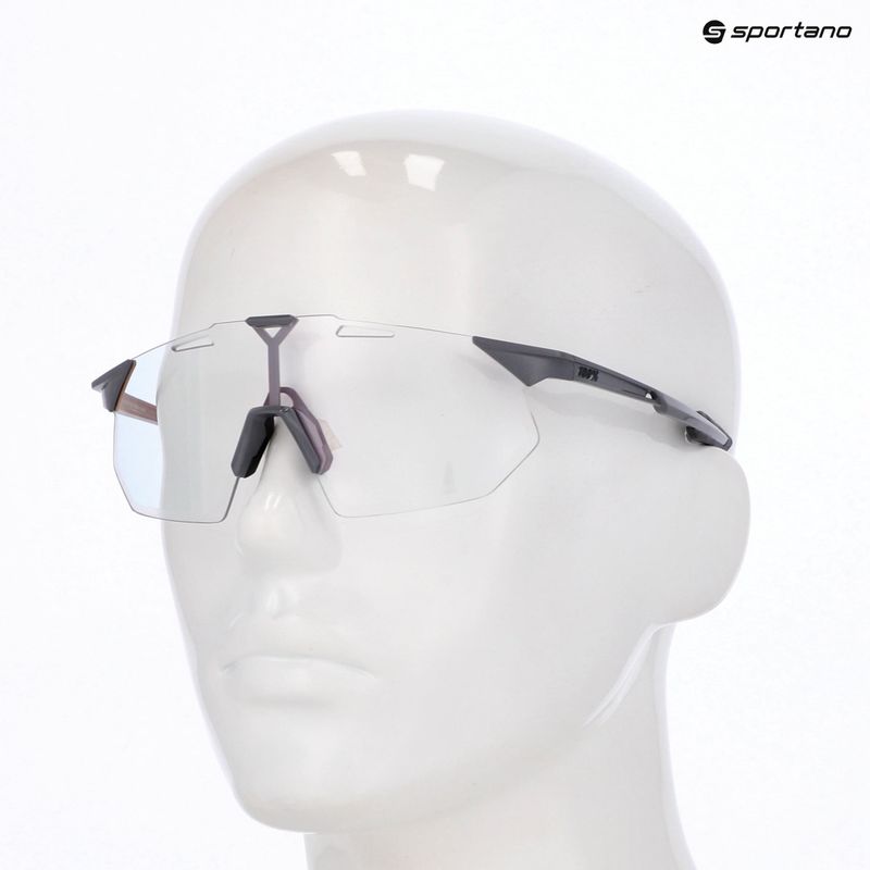 Okulary przeciwsłoneczne 100% Hypercraft SQ gloss light grey/rose gold mirror photochromic 7
