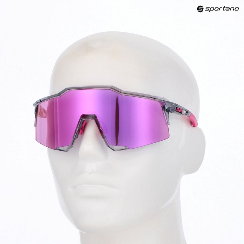 Okulary przeciwsłoneczne 100% Speedcraft polished translucent grey/purple multilayer mirror 5