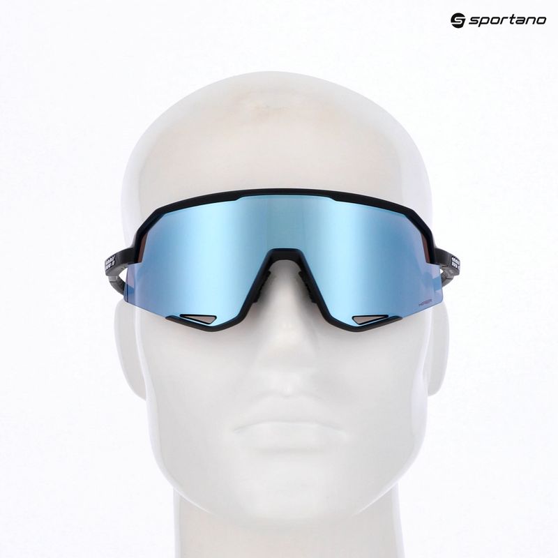 Okulary przeciwsłoneczne 100% Slendale matte black/hiper blue multilayer mirror 5