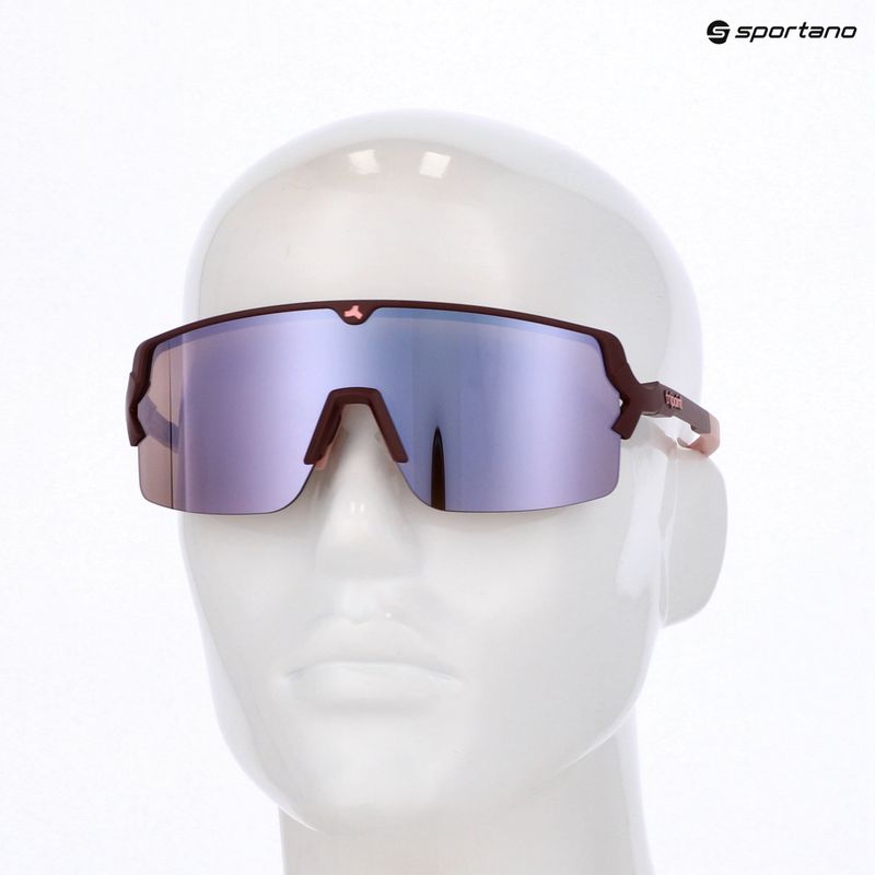 Okulary przeciwsłoneczne Tripoint 008 Lake Prespa matt burgundy/brown/pink multi 6
