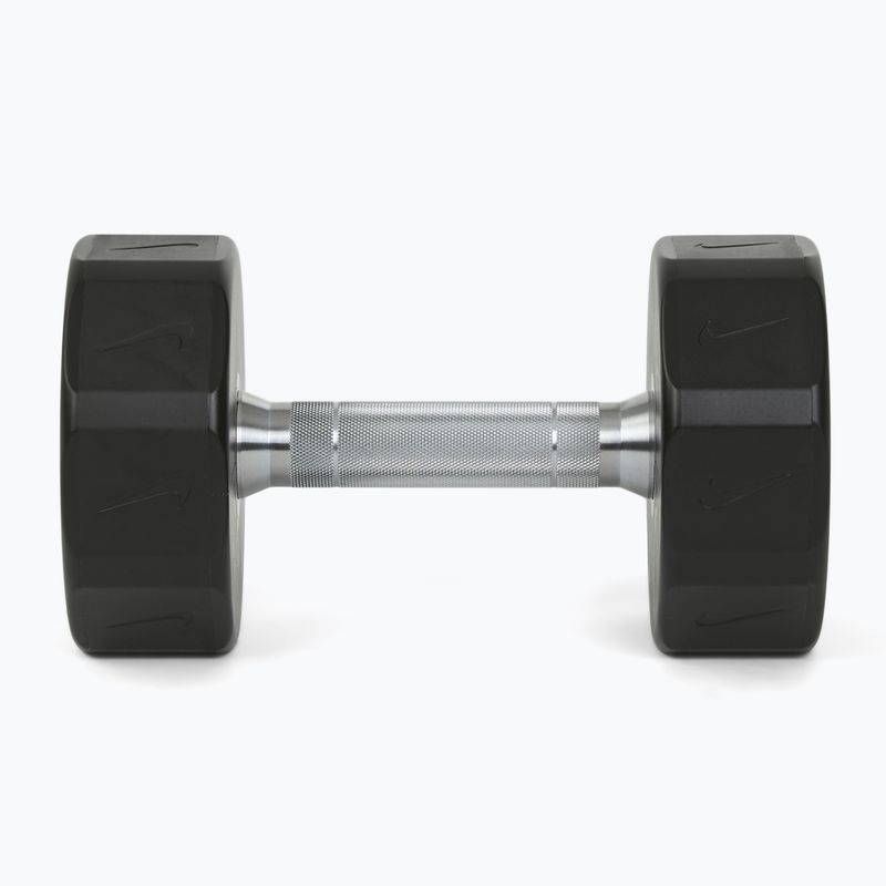Hantel chromowany Nike Strength Pro Urethane Dumbbell 12 kg black/white 3