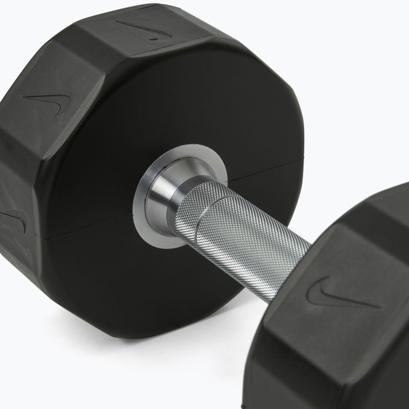 Hantel chromowany Nike Strength Pro Urethane Dumbbell 12 kg black/white 4