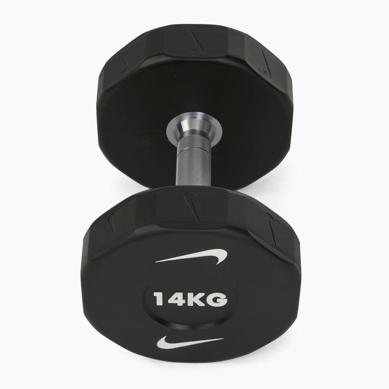 Hantel chromowany Nike Strength Pro Urethane Dumbbell 14 kg black/white 2