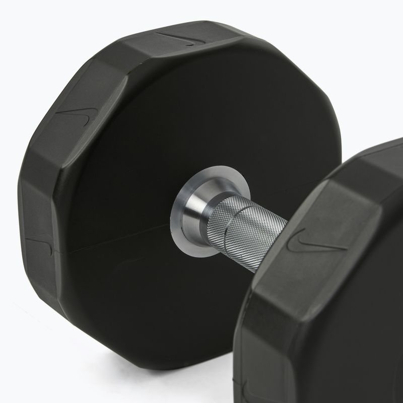 Hantel chromowany Nike Strength Pro Urethane Dumbbell 14 kg black/white 4