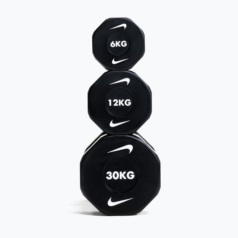 Hantel chromowany Nike Strength Pro Urethane Dumbbell 14 kg black/white 6