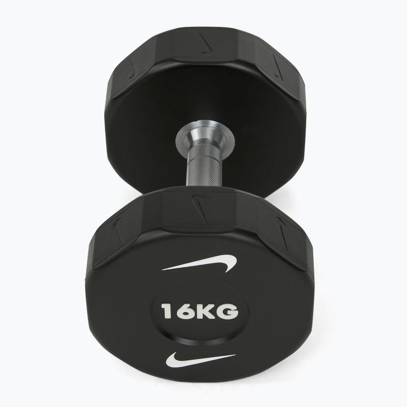 Hantel chromowany Nike Strength Pro Urethane Dumbbell 16 kg black/white 2