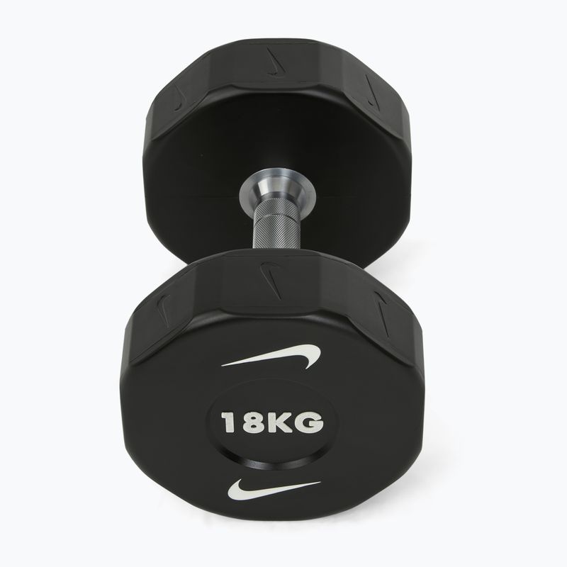 Hantel chromowany Nike Strength Pro Urethane Dumbbell 18 kg black/white 2