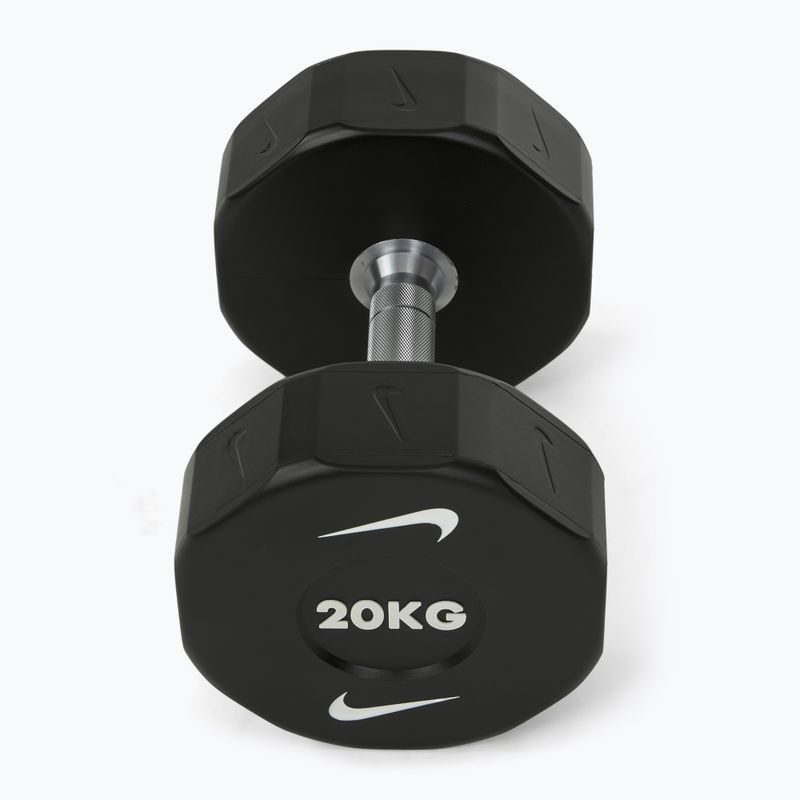 Hantel chromowany Nike Strength Pro Urethane Dumbbell 20 kg black/white 2