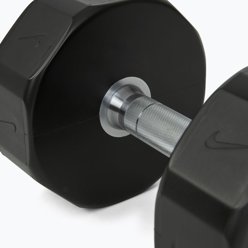 Hantel chromowany Nike Strength Pro Urethane Dumbbell 22 kg black/white 4