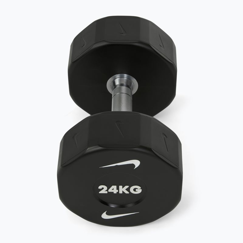 Hantel chromowany Nike Strength Pro Urethane Dumbbell 24 kg black/white 2
