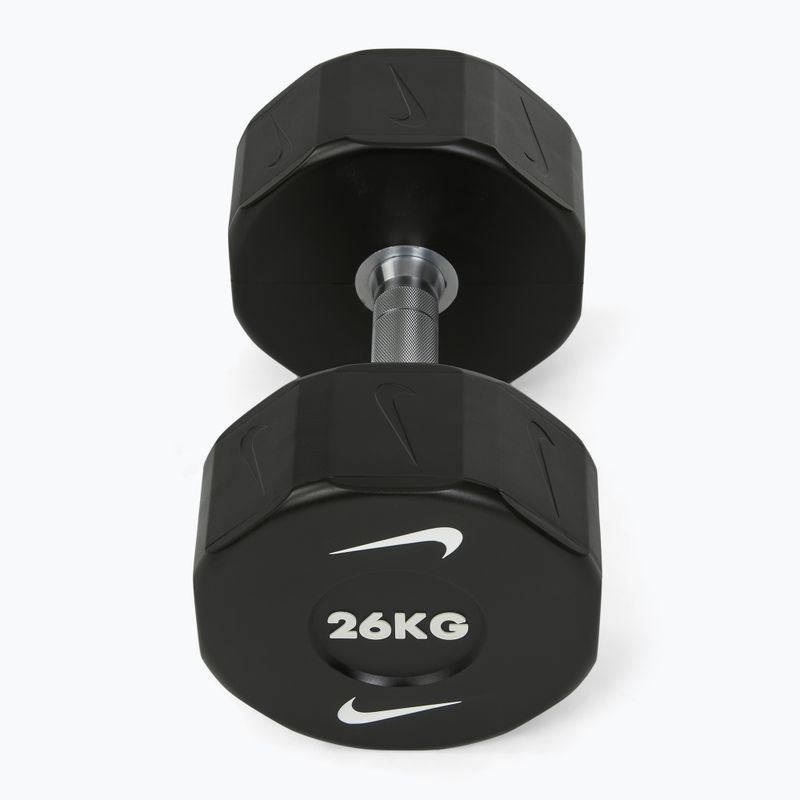 Hantel chromowany Nike Strength Pro Urethane Dumbbell 26 kg black/white 2