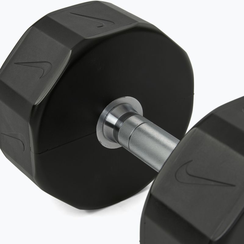 Hantel chromowany Nike Strength Pro Urethane Dumbbell 26 kg black/white 4
