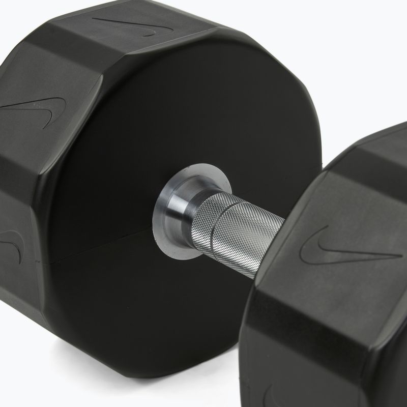 Hantel chromowany Nike Strength Pro Urethane Dumbbell 28 kg black/white 4