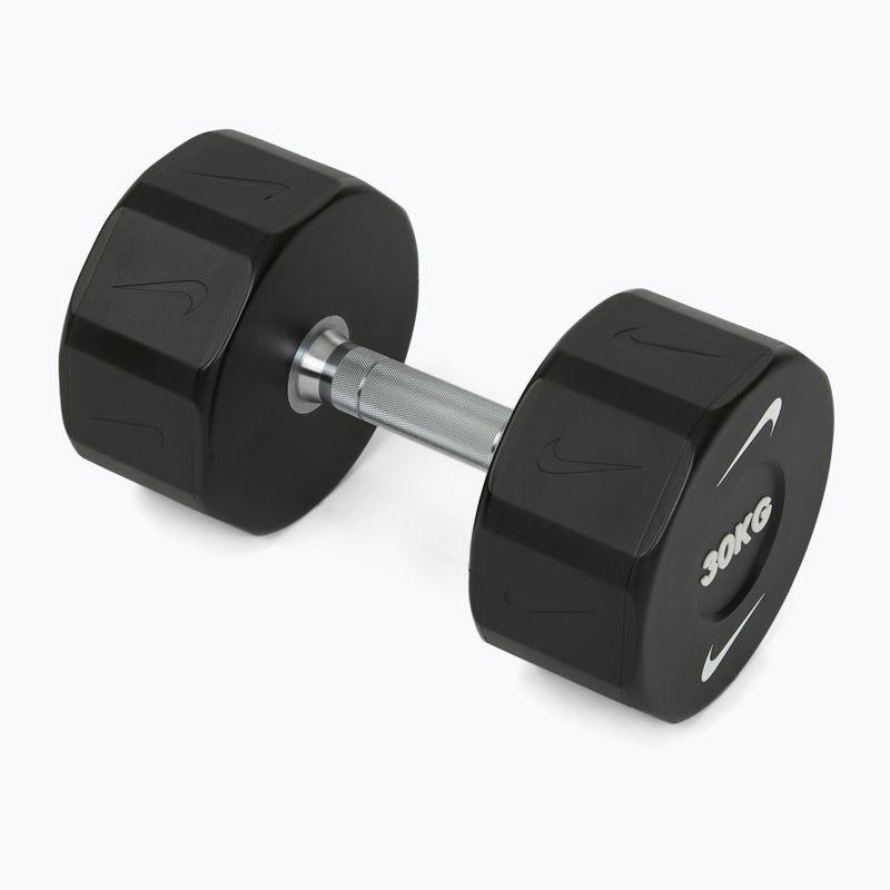 Hantel chromowany Nike Strength Pro Urethane Dumbbell 30 kg black/white