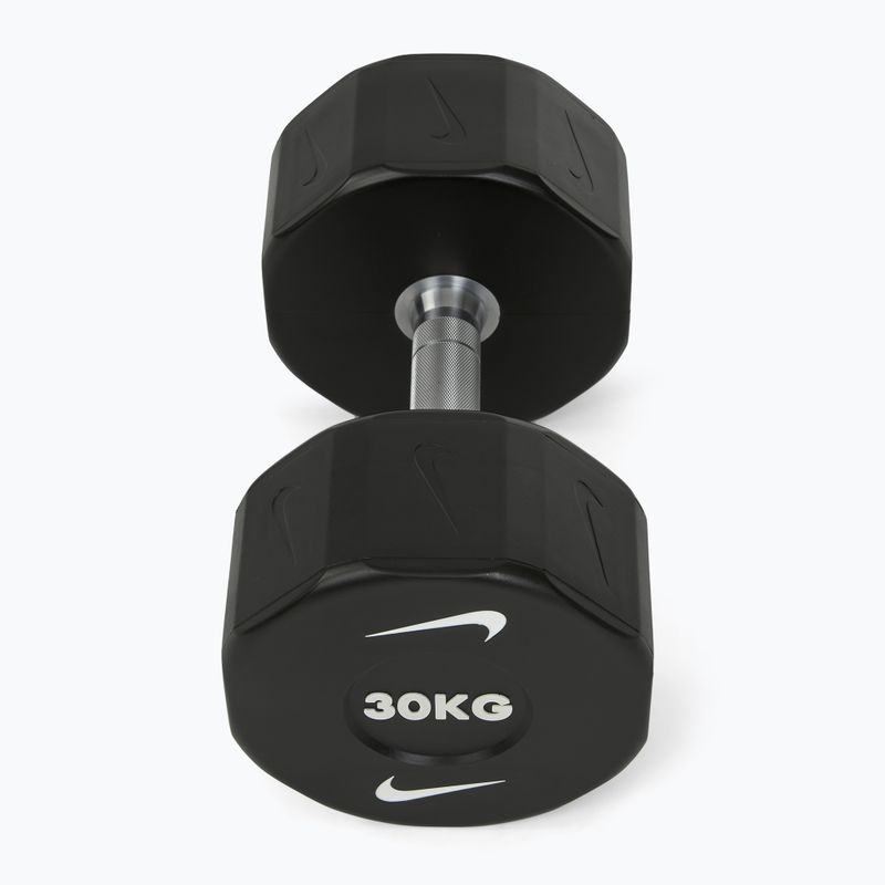 Hantel chromowany Nike Strength Pro Urethane Dumbbell 30 kg black/white 2