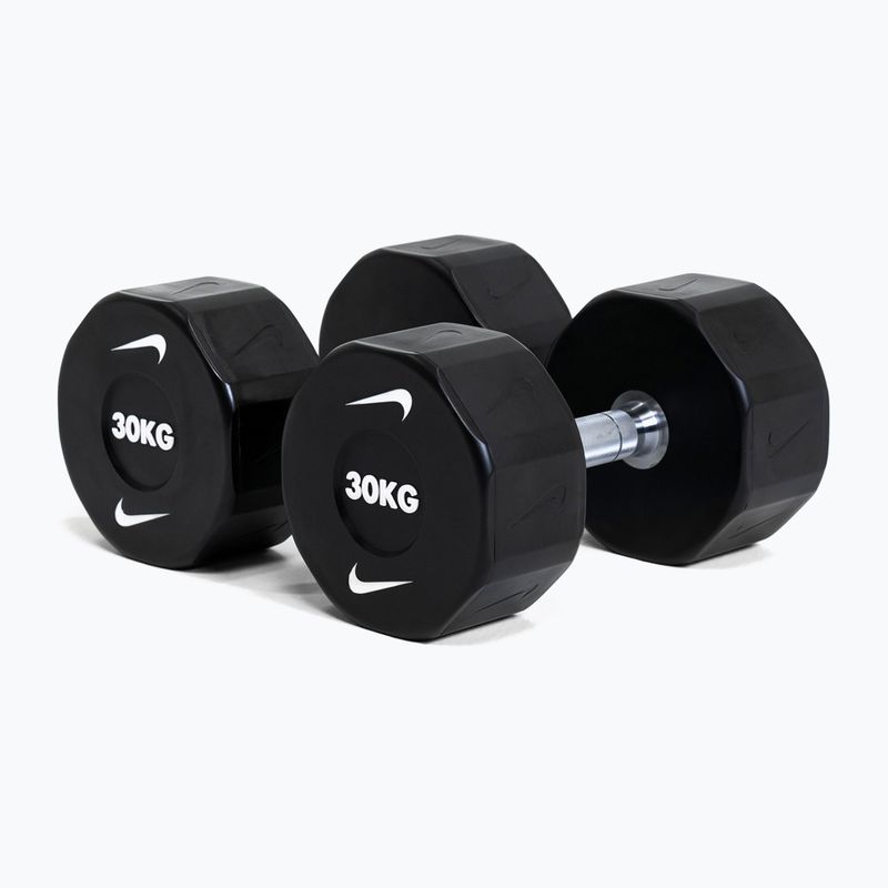 Hantel chromowany Nike Strength Pro Urethane Dumbbell 30 kg black/white 5