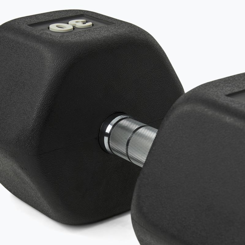 Hantel ogumowany Nike Strength Hex Dumbbell 30 kg black/white 4