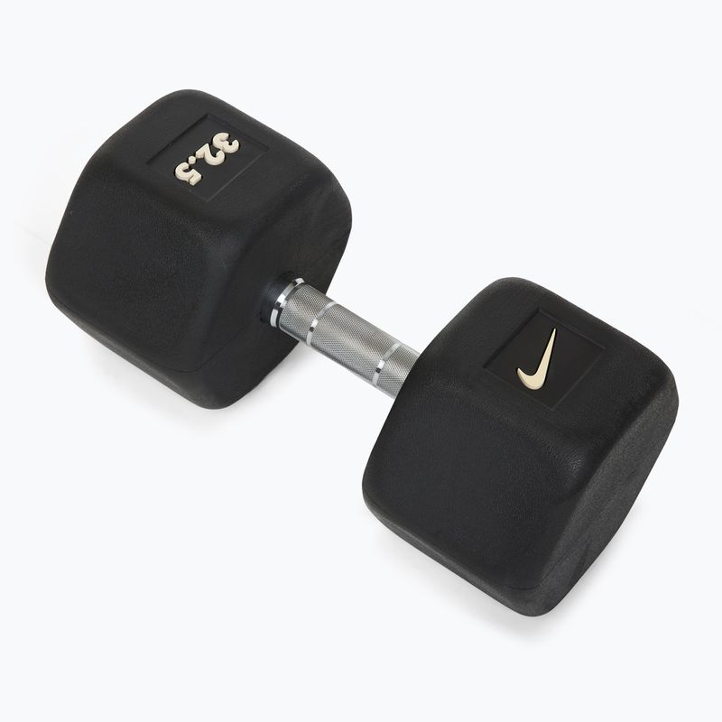 Hantel ogumowany Nike Strength Hex Dumbbell 32,5 kg black/white