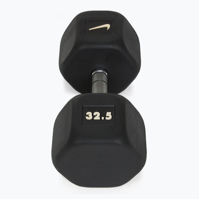 Hantel ogumowany Nike Strength Hex Dumbbell 32,5 kg black/white 2