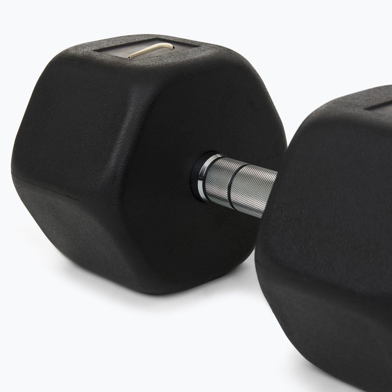 Hantel ogumowany Nike Strength Hex Dumbbell 32,5 kg black/white 4