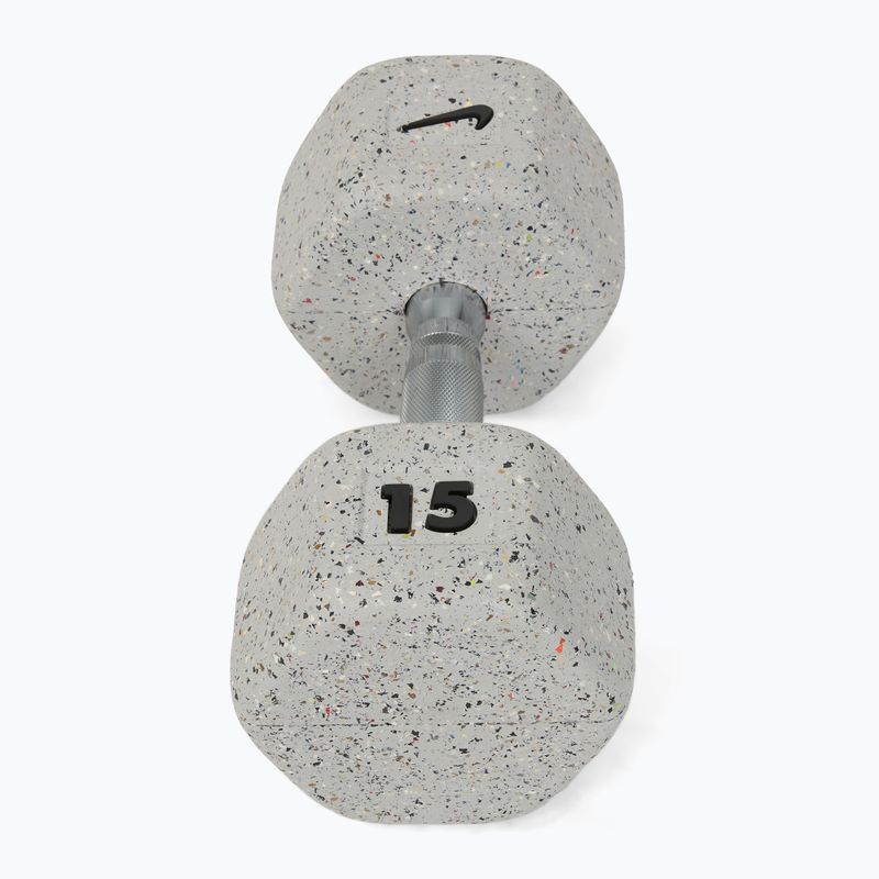 Hantel ogumowany Nike Strength Grind Hex Dumbbell 15 kg wolf grey 2