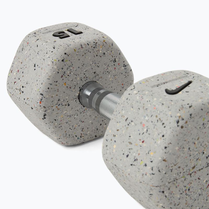 Hantel ogumowany Nike Strength Grind Hex Dumbbell 15 kg wolf grey 4