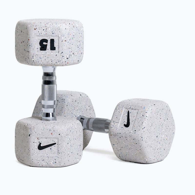 Hantel ogumowany Nike Strength Grind Hex Dumbbell 15 kg wolf grey 5
