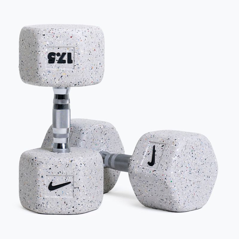 Hantel ogumowany Nike Strength Grind Hex Dumbbell 17,5 kg wolf grey 5