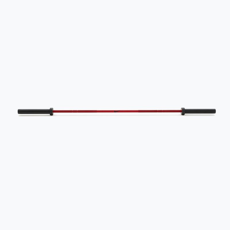 Gryf prosty Nike Strength Coated Premium Barbell red swoosh 2