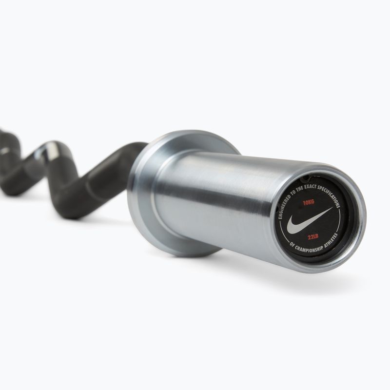 Gryf łamany Nike Strength Curl Bar black swoosh 5