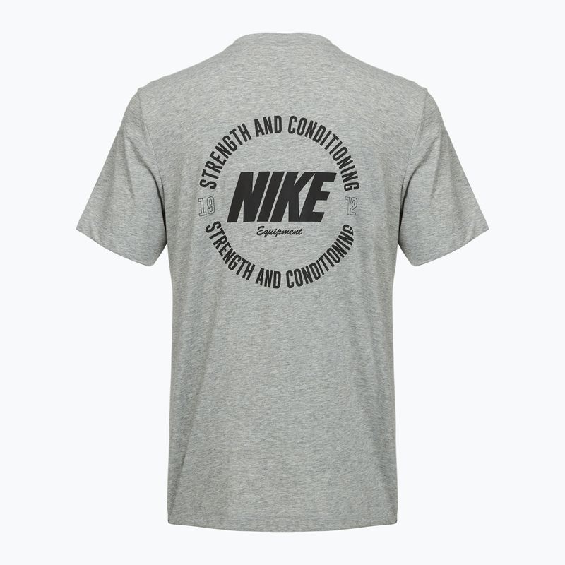 Koszulka treningowa męska Nike Strength S&C Dri-Fit heather grey/black 2