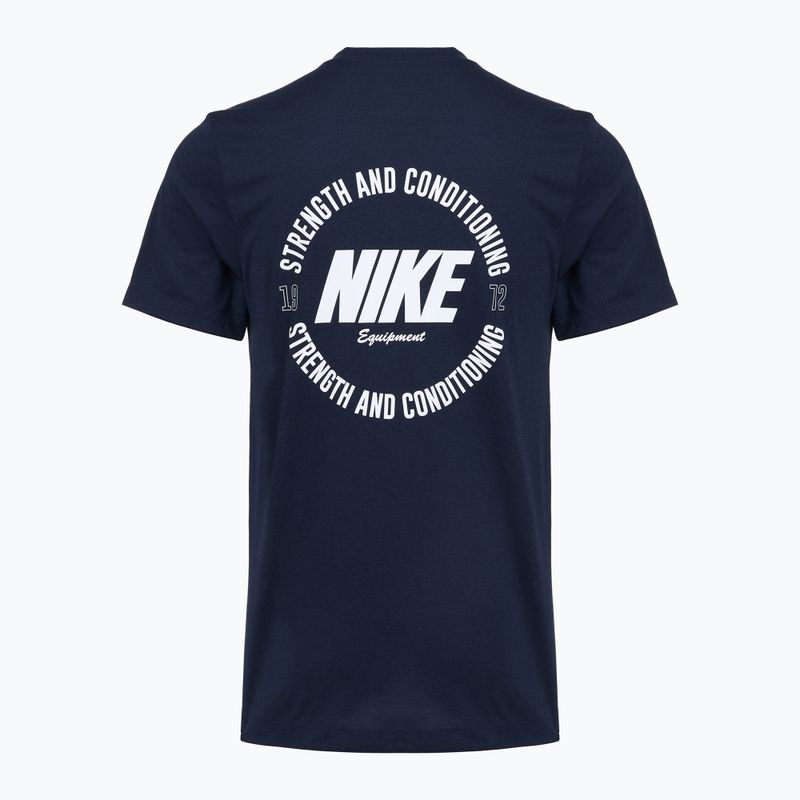 Koszulka treningowa męska Nike Strength S&C Dri-Fit navy/white 2