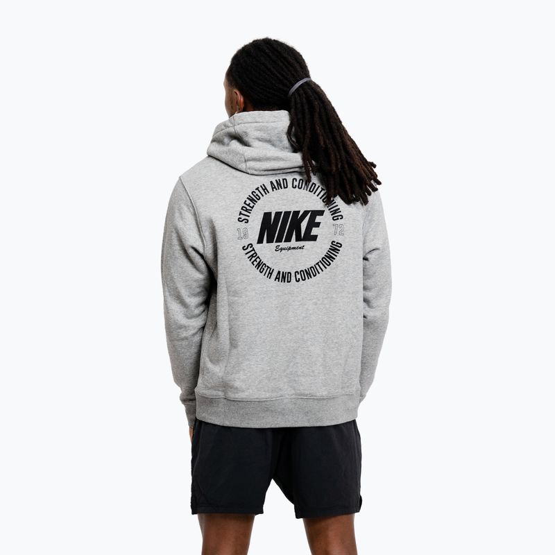 Bluza męska Nike Strength S&C Hoodie heather grey/black 3