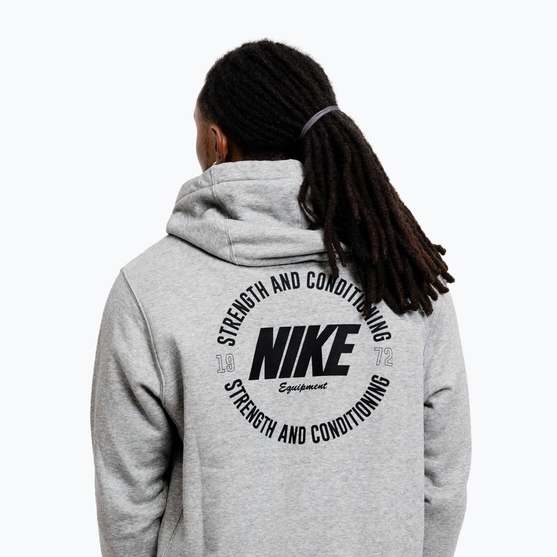 Bluza męska Nike Strength S&C Hoodie heather grey/black 5