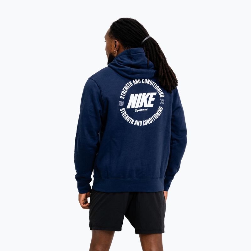 Bluza męska Nike Strength S&C Hoodie navy/white 3