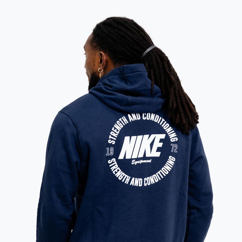 Bluza męska Nike Strength S&C Hoodie navy/white 5