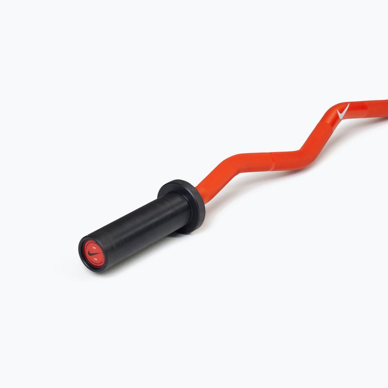 Gryf łamany Nike Strength Shield Curl Bar orange 2