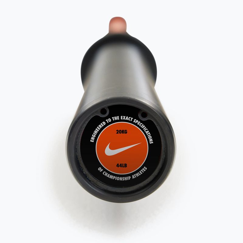 Gryf prosty Nike Strength Coated Premium Barbell orange swoosh 6