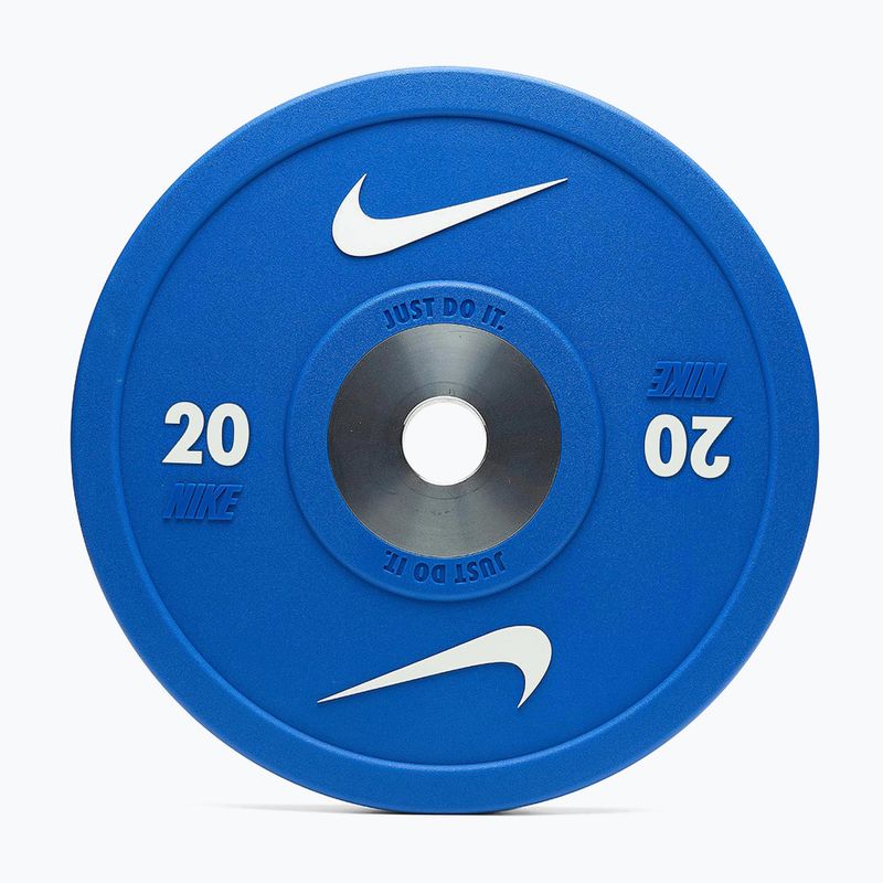 Obciążenie bumperowe Nike Strength Pro Urethane Bumper Plates 20 kg blue/white